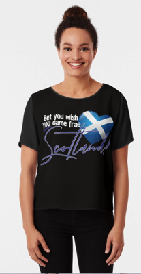 Bet you widh you came from Scotland - Teeshirt available on Redbubble. Design by Jim Barker Cartoon Illustration